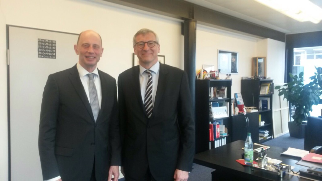 Besuch beim thüringischen Wirtschafts- und Wissenschaftsminister Wolfgang Tiefensee